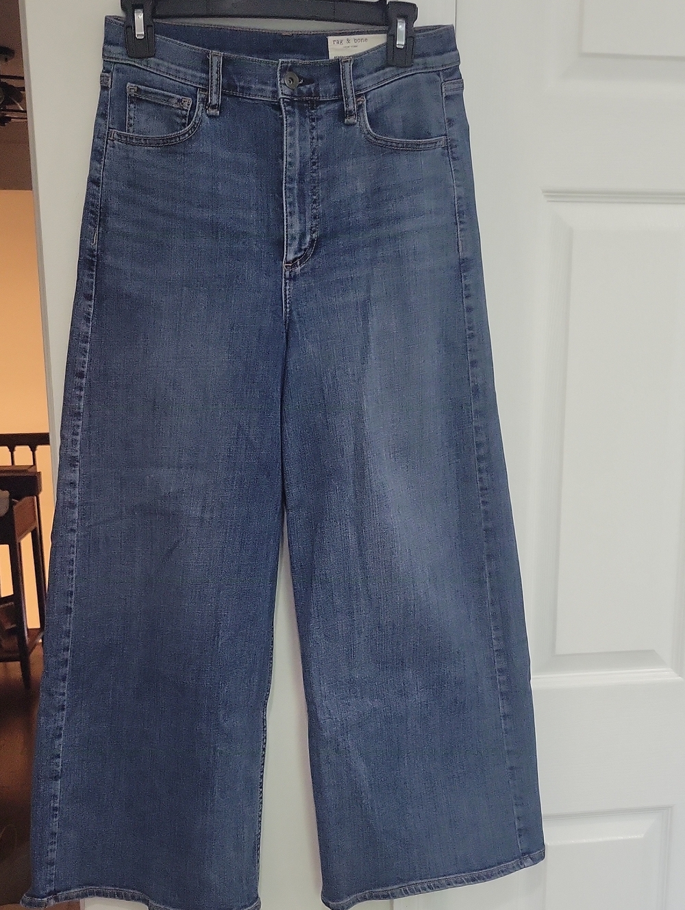 Rag & Bone Wide Leg Blue Jeans